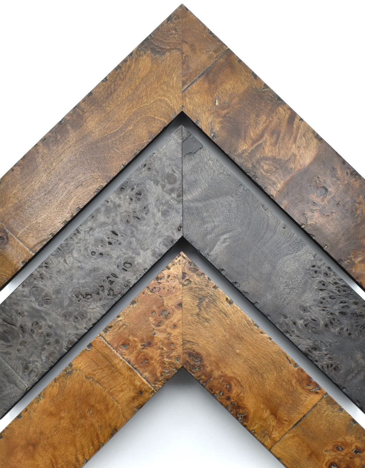 Rustic Burled Wood Picture Frame Wide Distressed Burl Home Decor For Wall Art