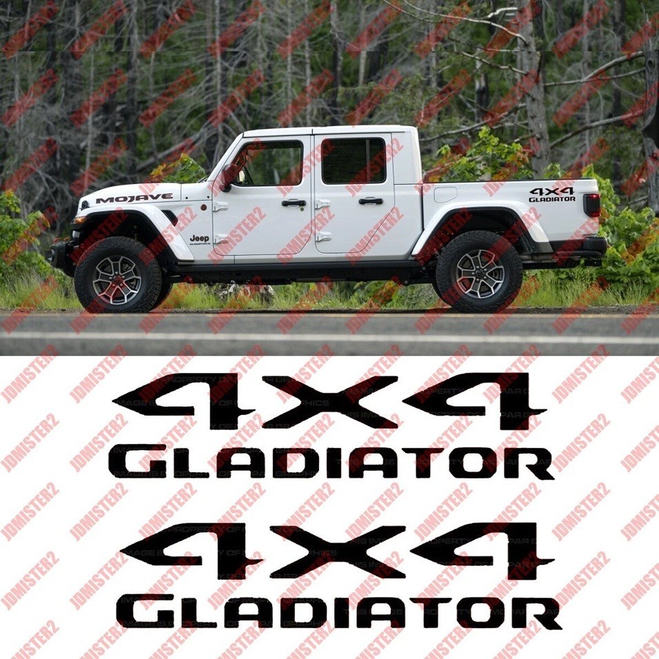 Gladiator 4×4 Decal Gladiator Hood Window Die Cut Vinyl Off Road Sticker