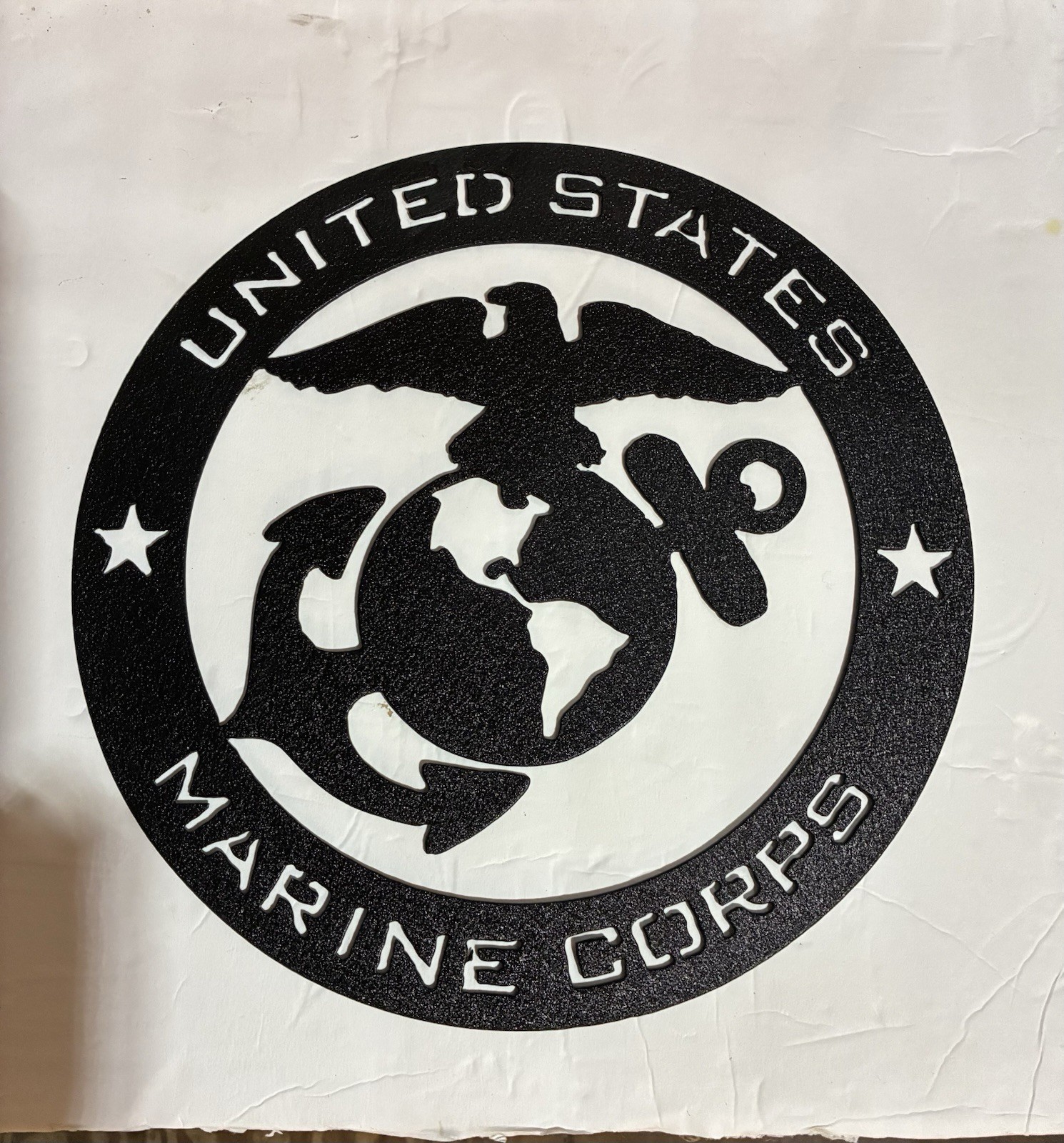 US Marine Corps Plasma Cut Metal Sign Wall Art USMC