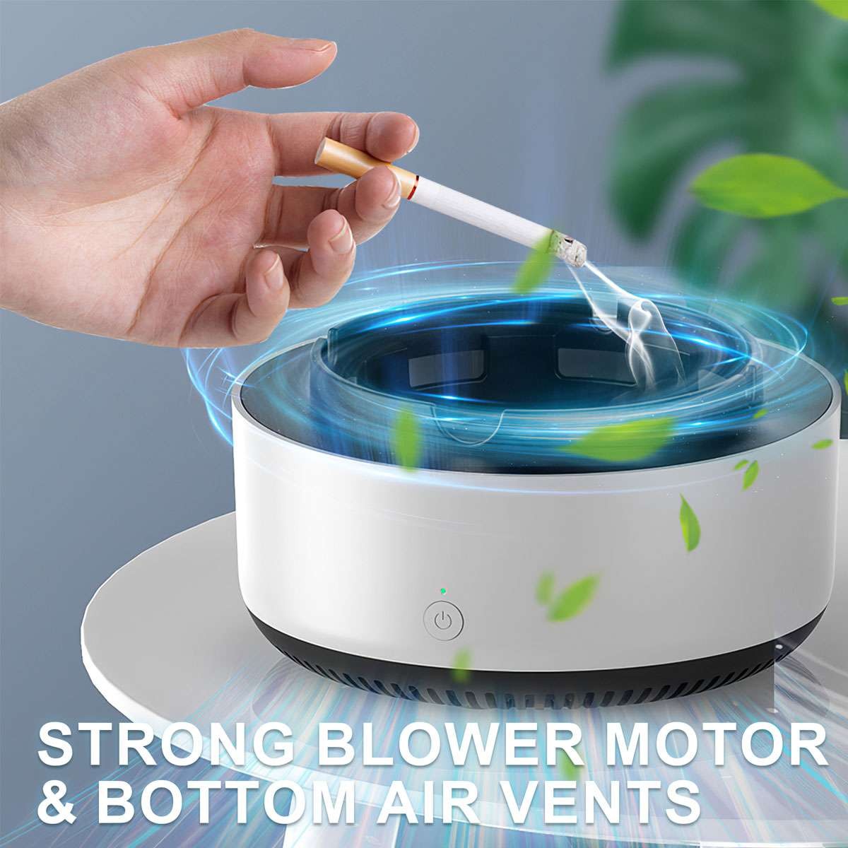 Smokeless Ashtray With Air Purifier Electronic Ashtray Negative Ions Household