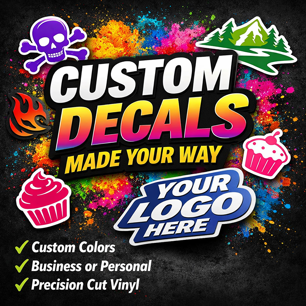 Custom Vinyl Decals – Create Your Own Vinyl Decal – Text or Image!