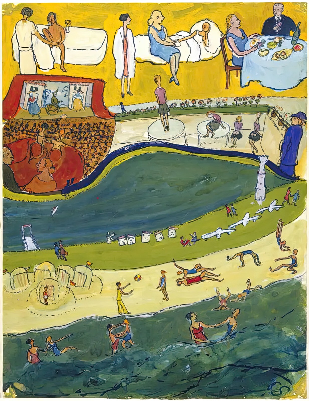 By the Sea : Charlotte Salomon : Archival Quality Art Print for Framing