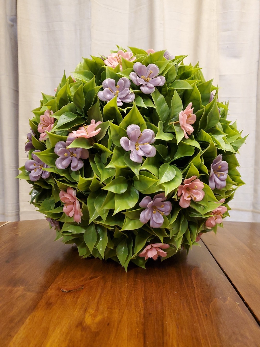 12&Prime; Flower Blossom Indoor Outdoor Garden Sphere Purple & Pink