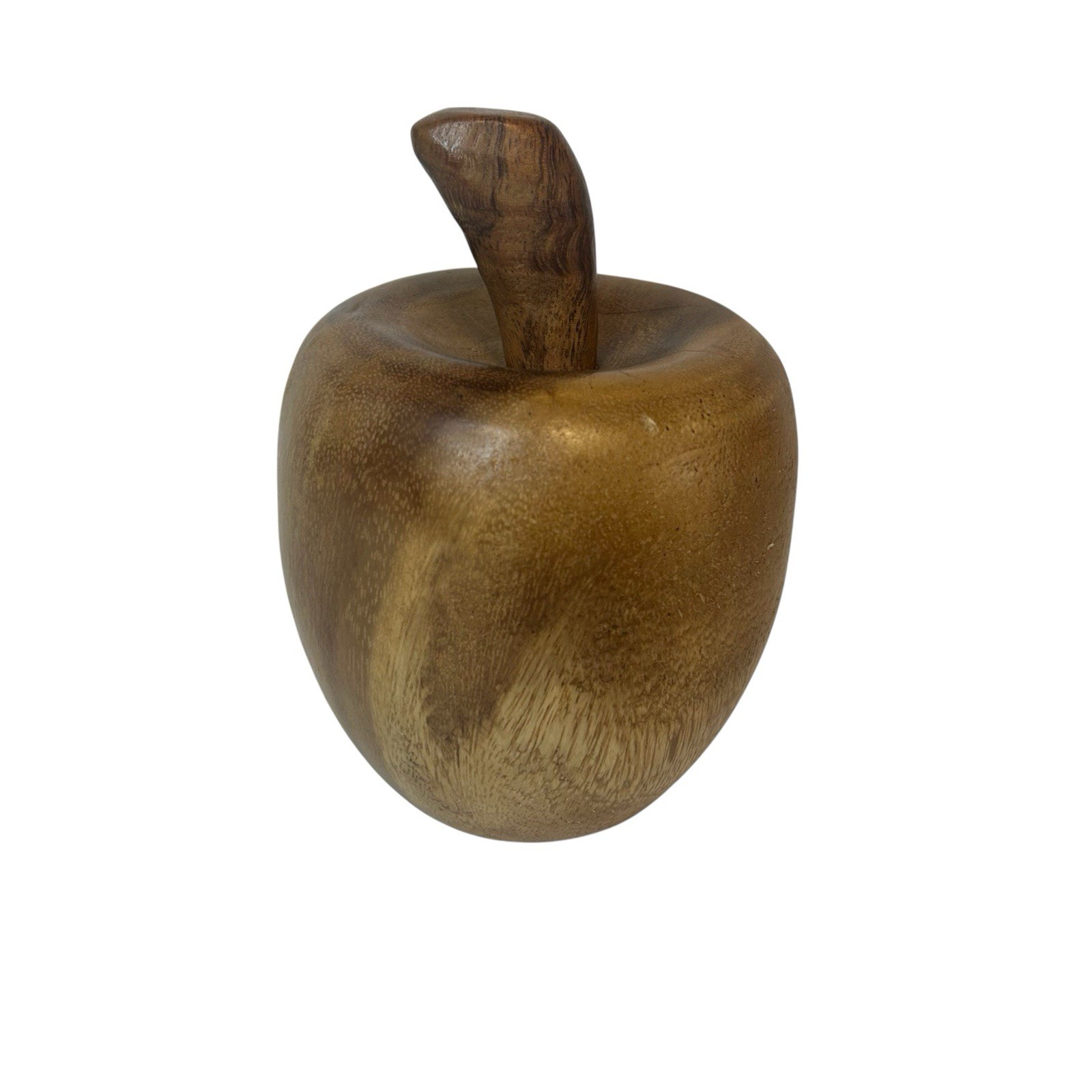 Vintage Maple Hand Carved Solid Wood Apple Antique Collectable Fruit 6.5” MCM