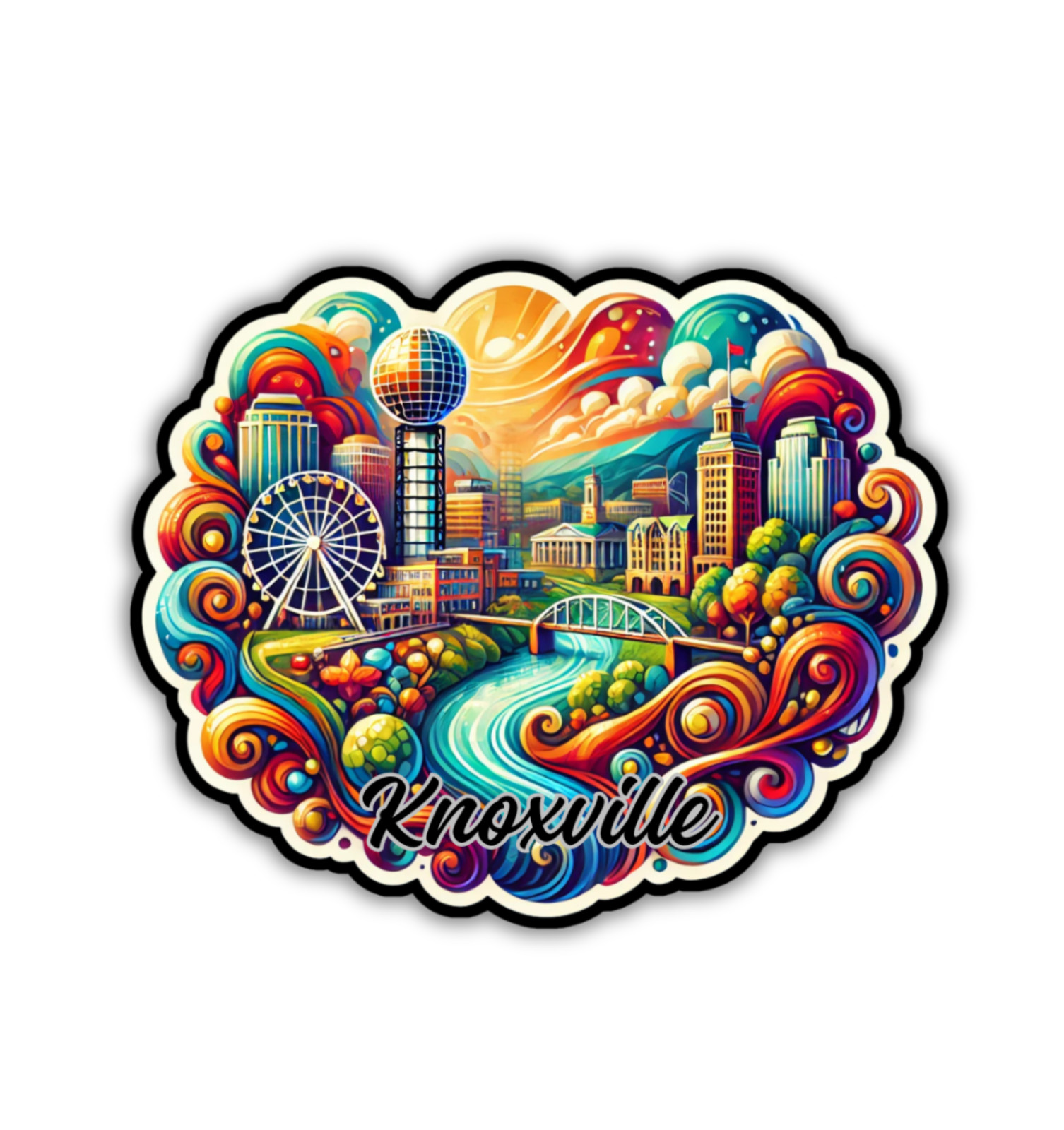 Knoxville Tennessee Fridge Magnet or Laptop Sticker