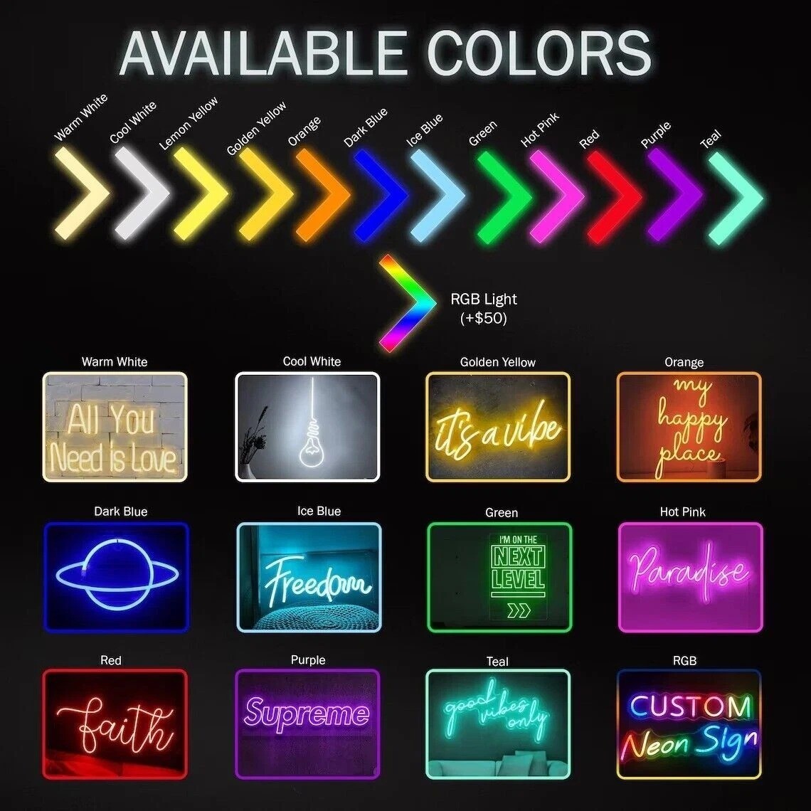 Custom Neon Light Personalized LED Sign Business Logo Wall Decor