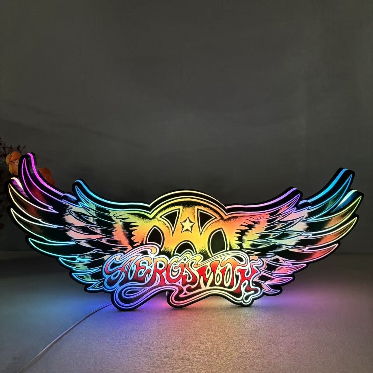 Aerosmith Wings Lightbox Band Rock N’ Roll Vinyl Pinball Topper