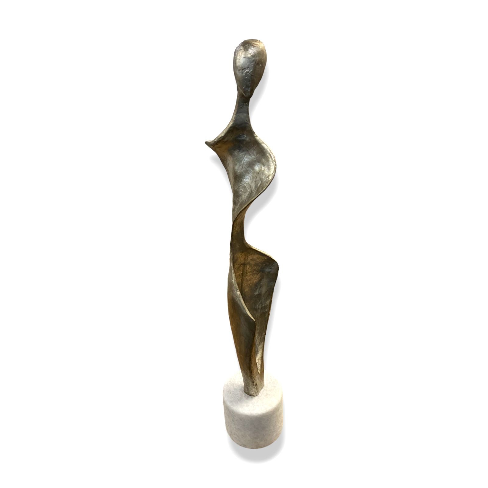 $340 Global Views Silver Iron Silhouette Decorative Centerpiece Sculpture