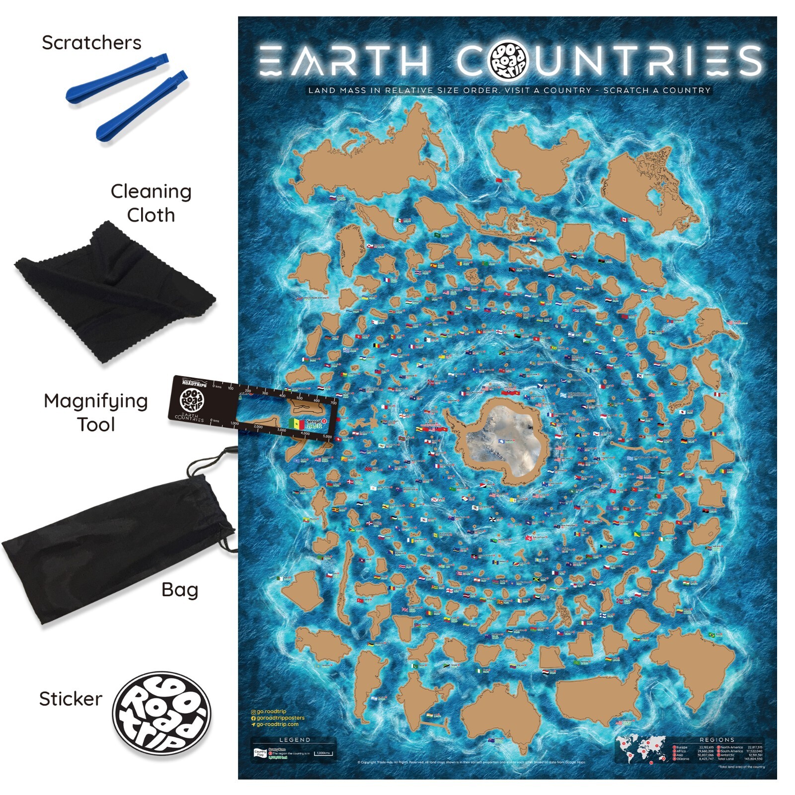 World Scratch Map – Earth Countries