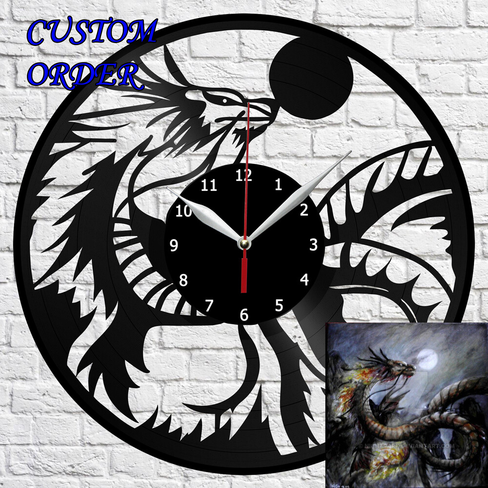 LED Clock Coffee Vinyl Record Wall Clock Led Light Wall Clock 3603