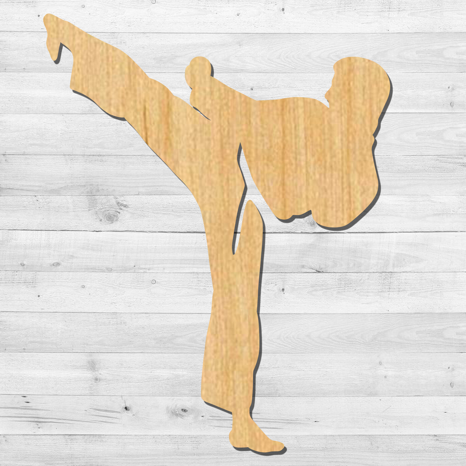 Karate Kick Cut out , Wood plaque sign,wood Crafts,Craft supply, home decor