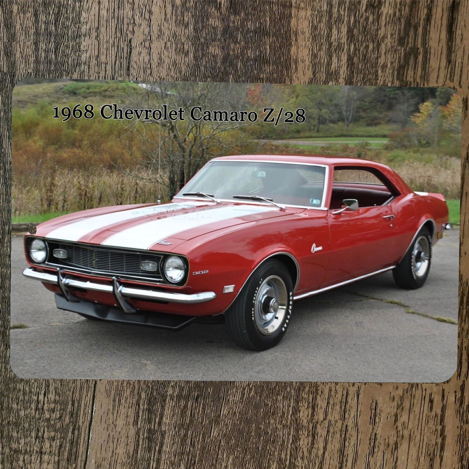 1968 Chevrolet Chevy Camaro Z28 Muscle Car 8×12 Metal Wall Garage Sign Poster