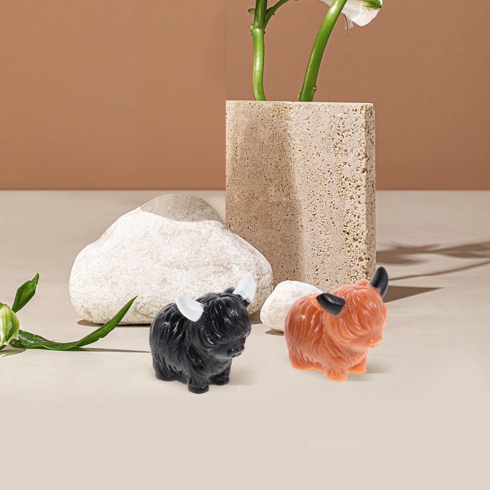 30Pcs Miniature Resin Cow Figures Bulk for Office Garden Tabletop Decoration