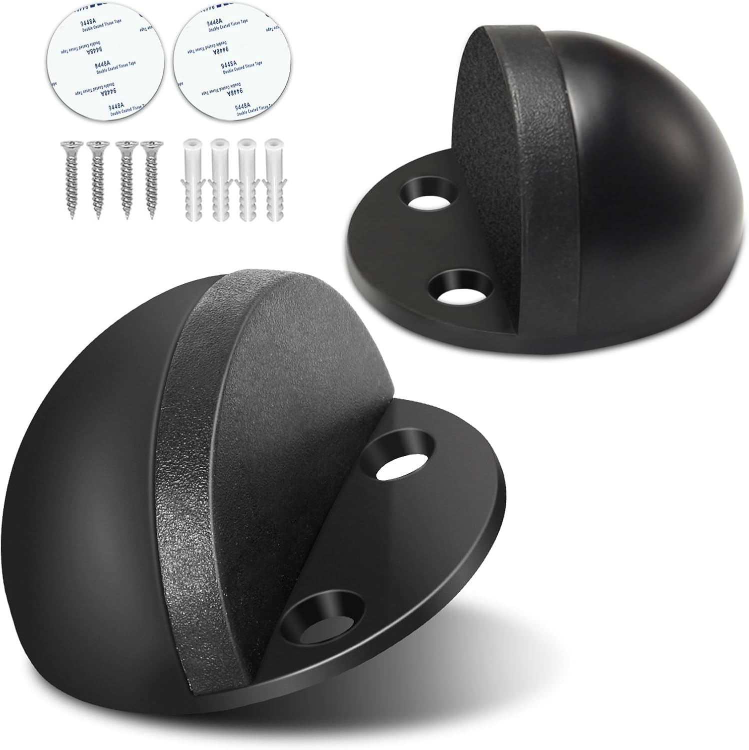 Door Stop, Adhesive Floor Door Stopper for Bottom of Door Stainless Steel No Dri