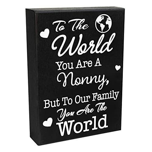 JennyGems To the World You Are a Nonny, But To Our Family You Are the World Sign