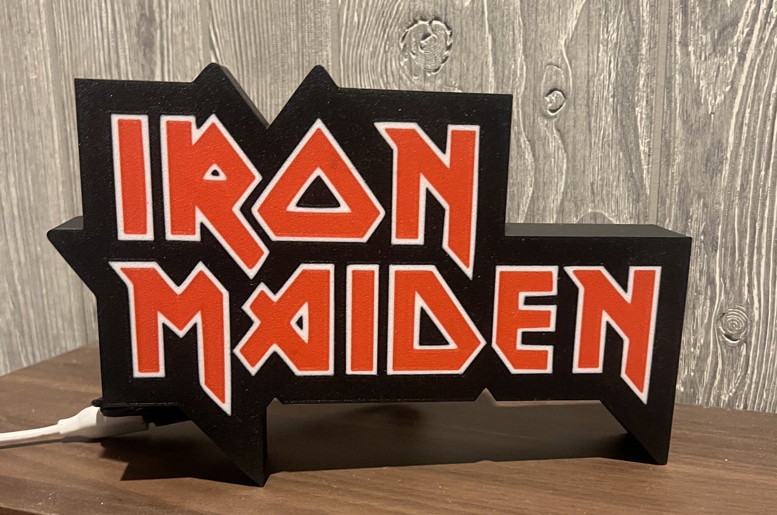 Iron Maiden LED Light Sign 5V USB Dimmable – Rock Band Decor Lamp 9&Prime; x 6&Prime; x 1.5&Prime;