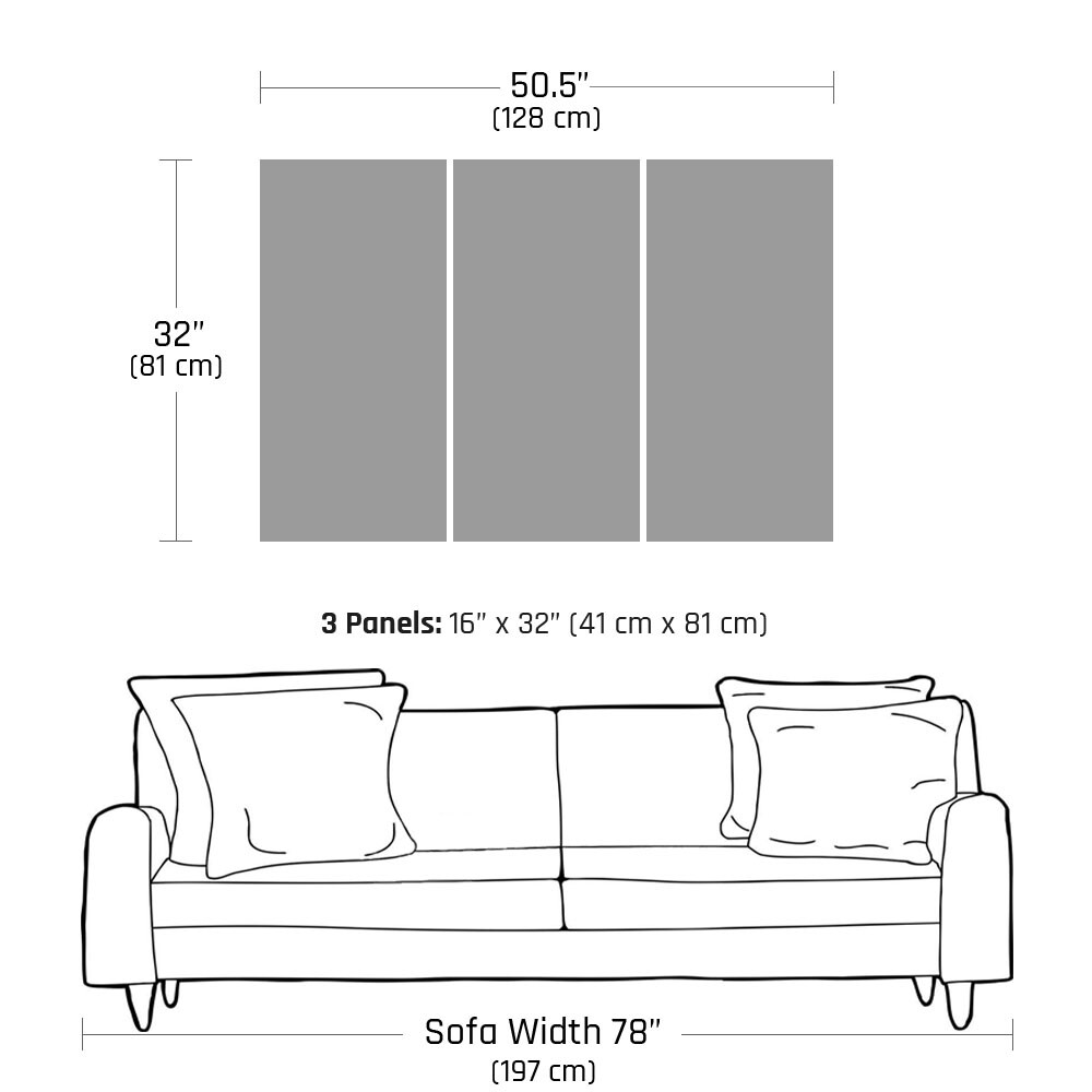 3 Piece Framed Canvas Multi Panel Art – Blue Bliss Modern Wall Decor