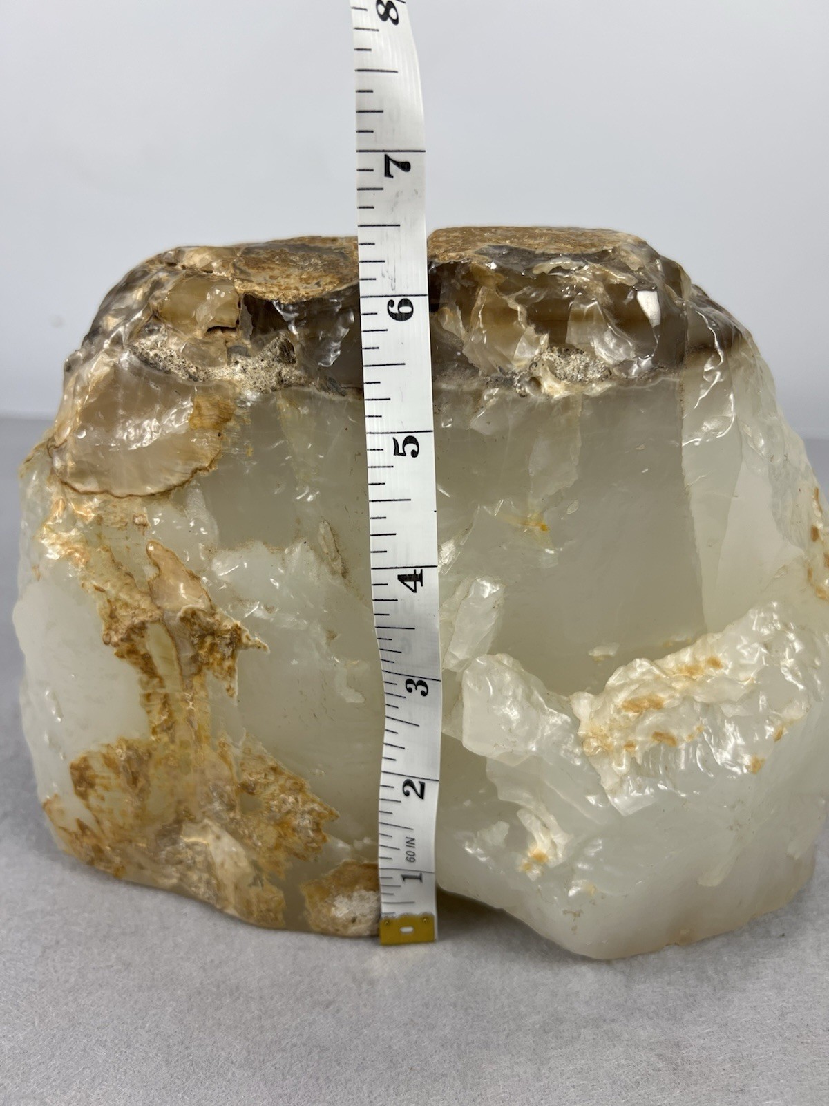 Natural Stone Onyx Heavy Bookends Set Of 2 Decorative 6.5” Polished Interior