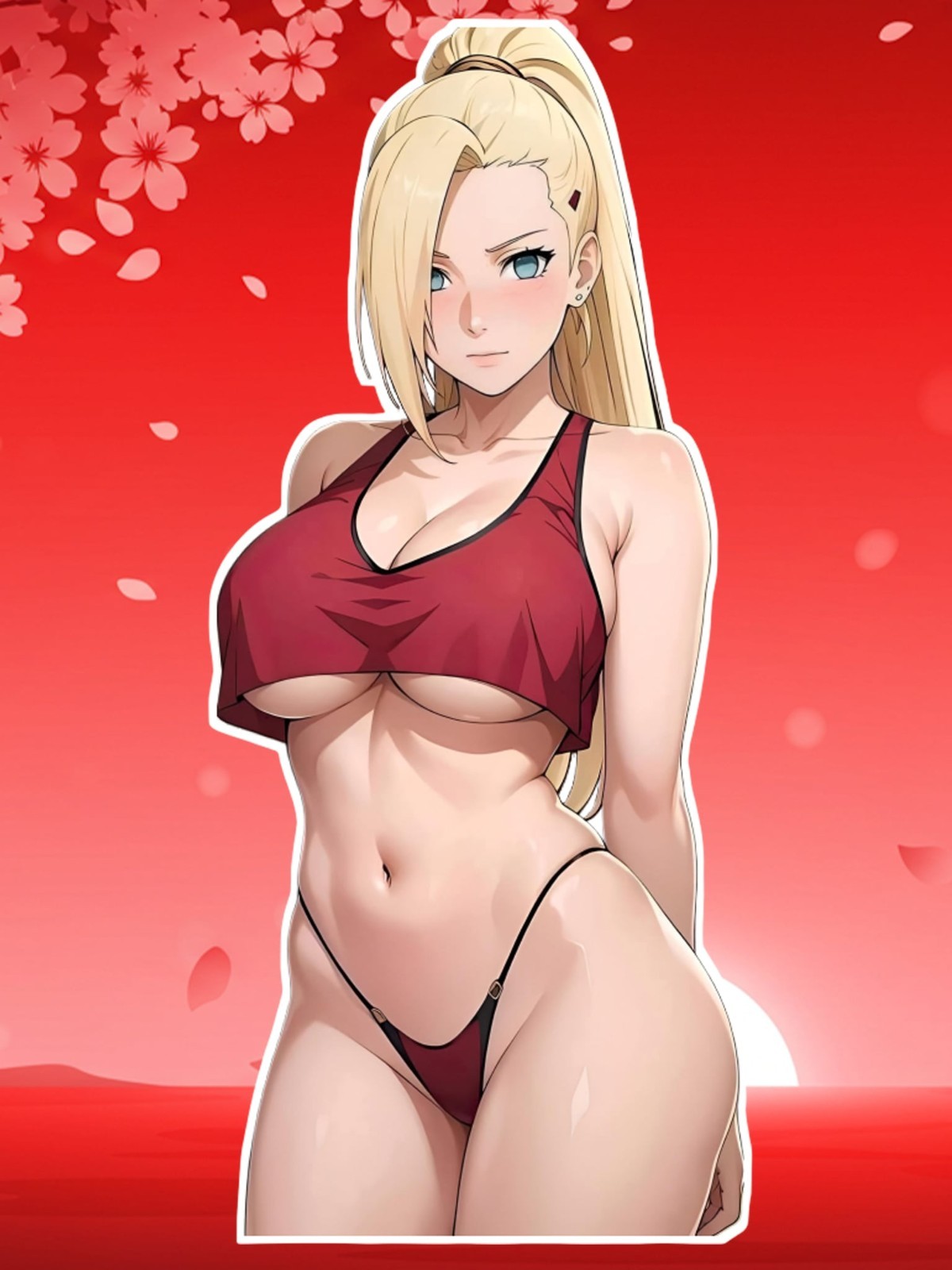 Anime Waifu Naruto Ino Yamanaka 6&Prime; Vinyl Sticker