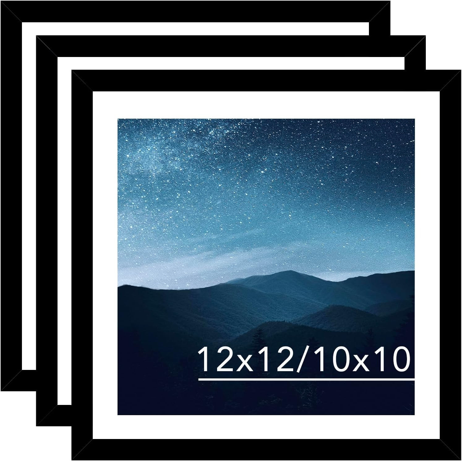 12X12 Picture Frame with Mat for 30 X 30Cm Diamond Art Painting, Display Photo 1