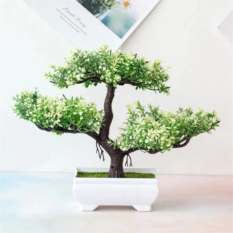 Artificial Bonsai Tree – Fake Potted Plant for Home, Office & Garden Decor
