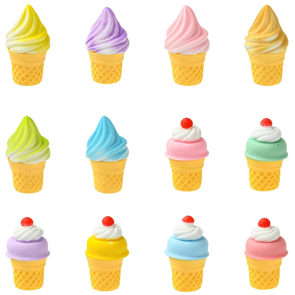 36pcs Resin Ice Cream Food Model Sculpture Display Doll for Kitchen Home Decor