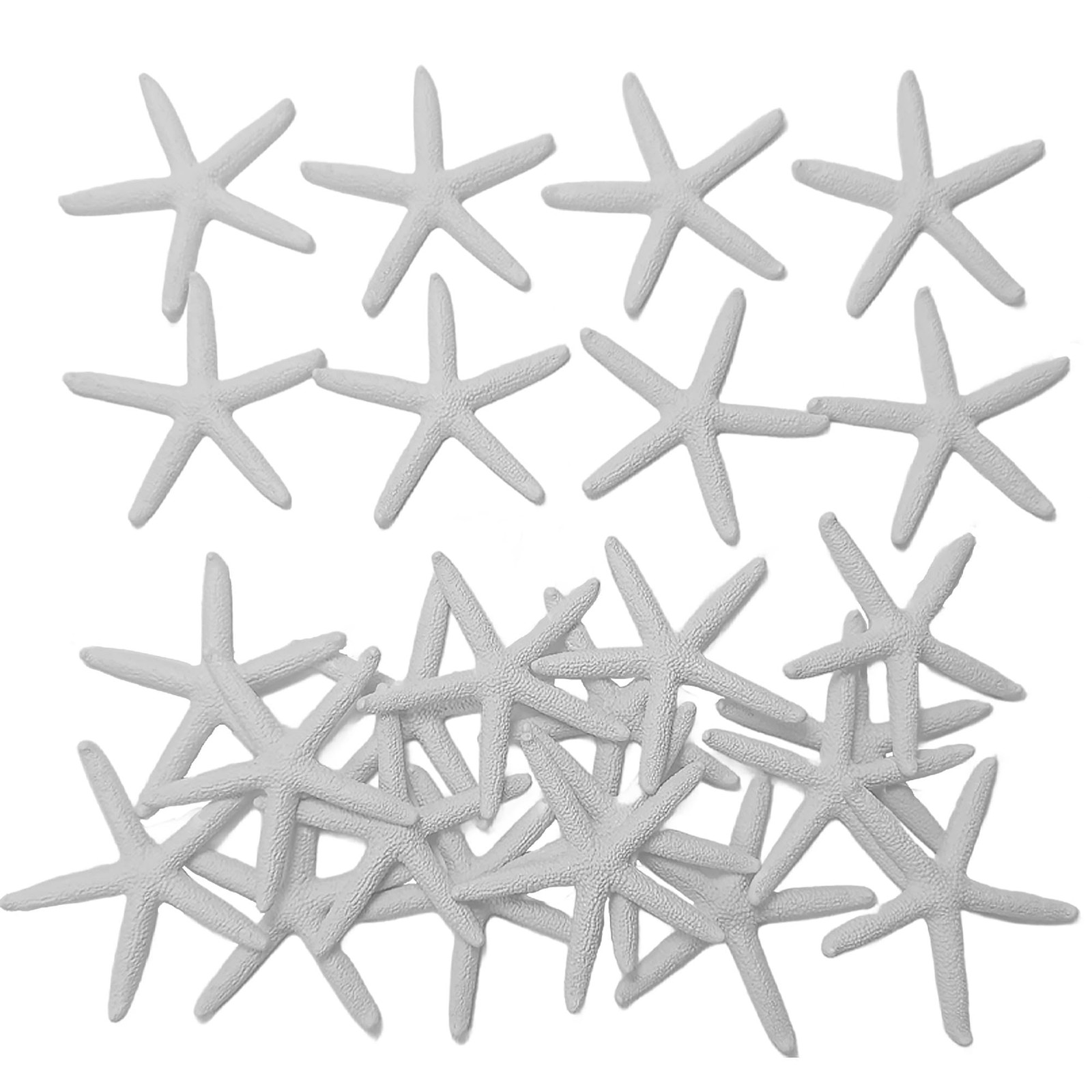 LJY 25 Pieces 8cm White Resin Pencil Finger Starfish for Wedding Home Decor a…