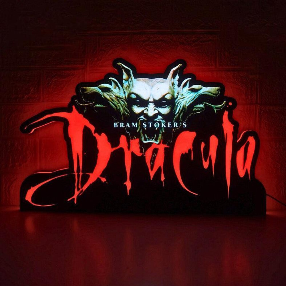Dracula Bram Stoker&rsquo;s Pinball Topper 3D Printed LED Lightbox Arcade Decor
