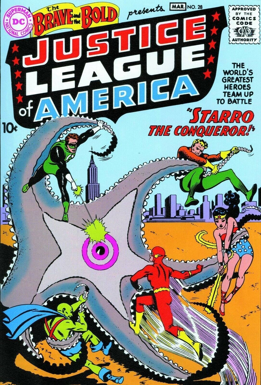 THE BRAVE AND THE BOLD #28 COMIC BOOK COVER Poster print 11&Prime;x17&Prime; home decor