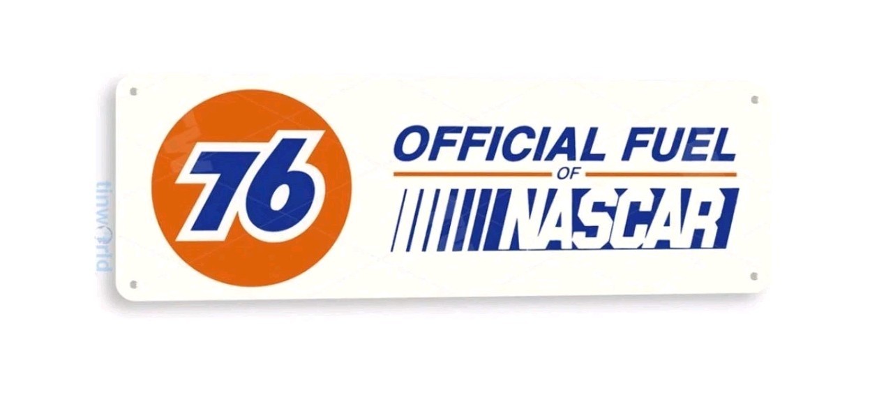 Union 76 Official NASCAR Fuel Shop UV Printed High Quality Aluminum 4×12 in Sign