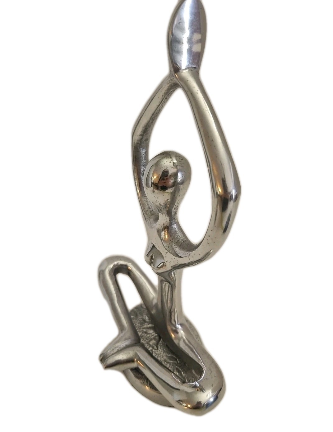 Yoga Sculpture Namaste Metal Abstract Art Figurine Statue Zen Decoration 9.75&Prime;