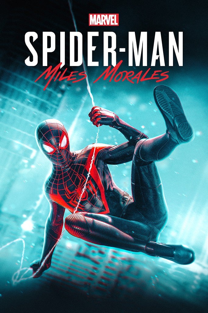 Spider-Man Miles Morales – Action Adventure Video Game Poster, Superhero Art