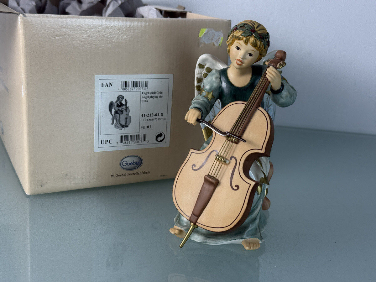 Goebel Figurine Angel with Cello 17cm. 1 Choice Excellent Condition