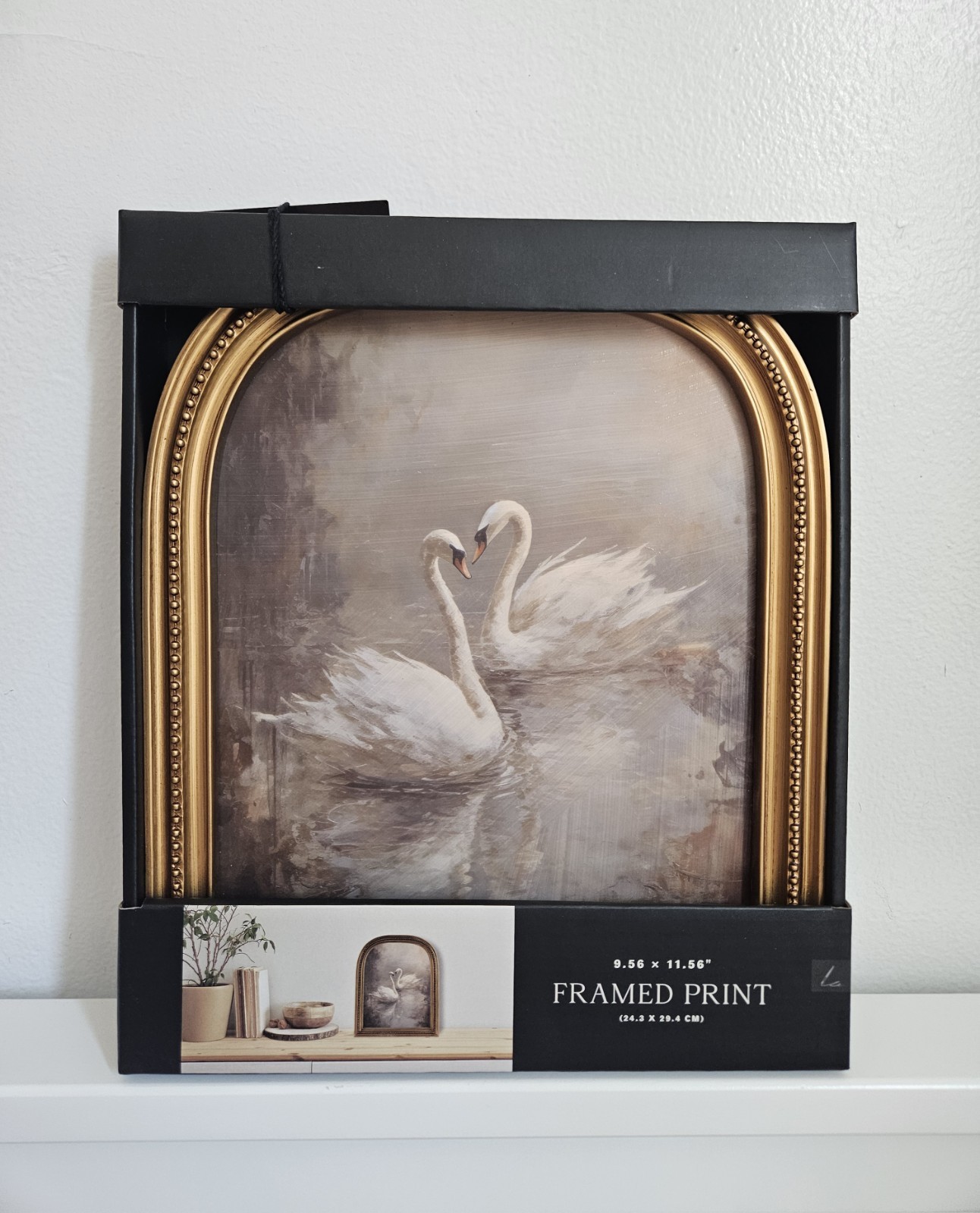 Loving Swans Wall Decor Framed Print Wall Art