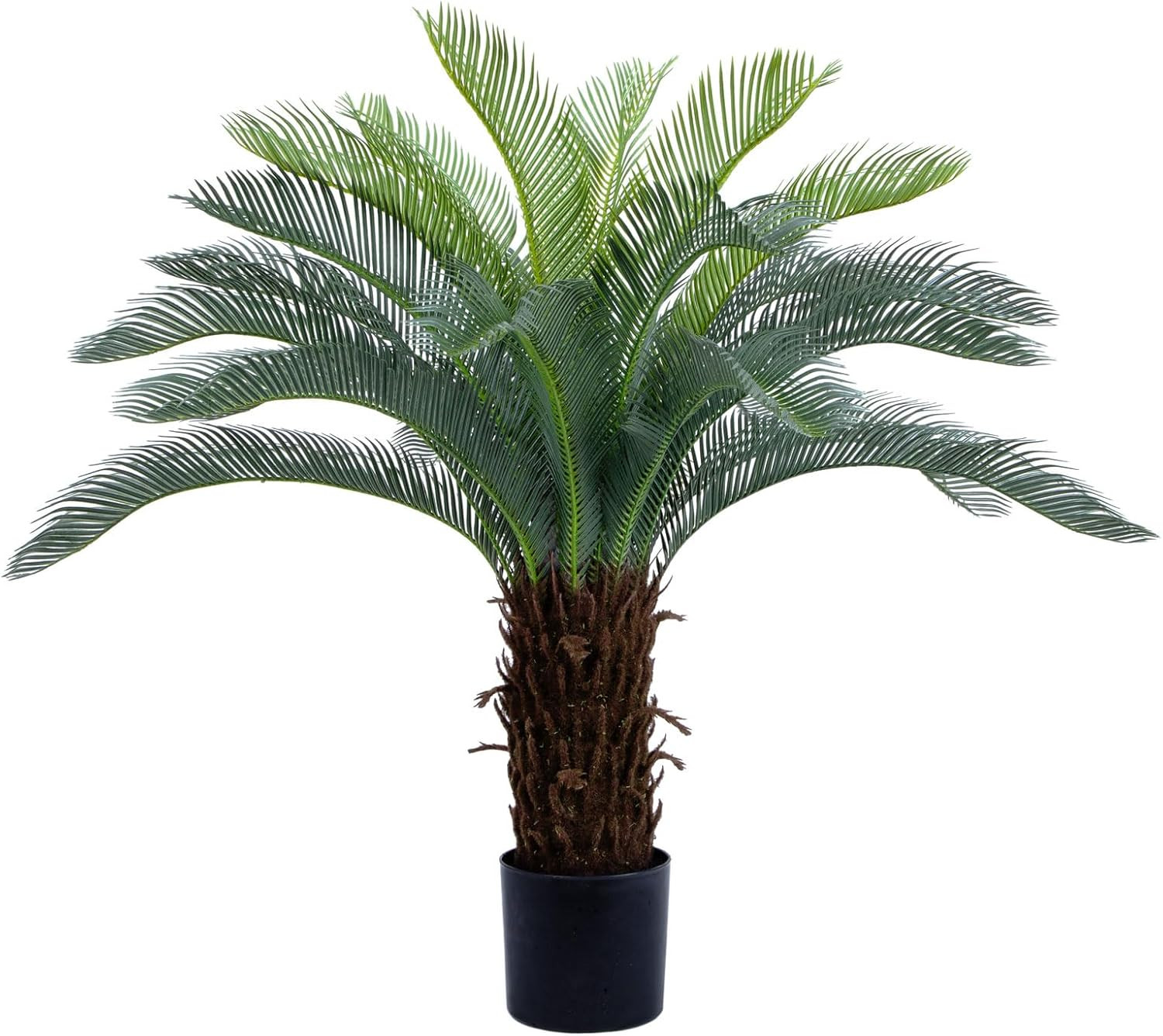 4Ft UV Resistant Faux Sago Palm Tree for Home, Office & Patio Decor