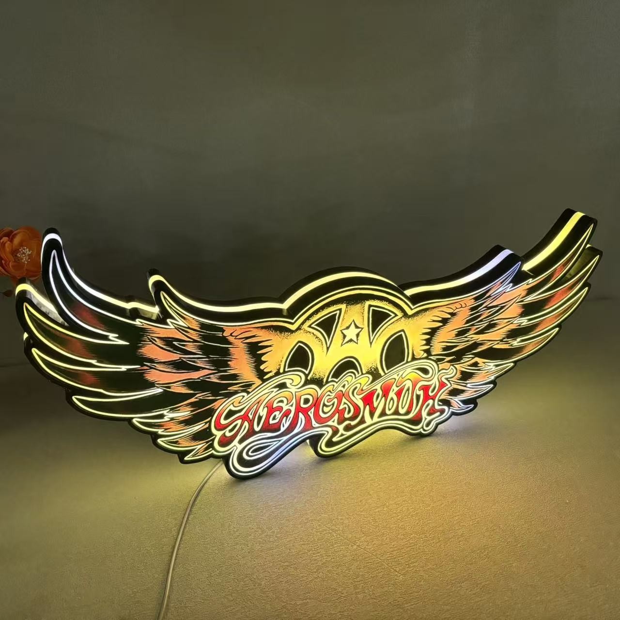 Aerosmith Wings Lightbox Band Rock N’ Roll Vinyl Pinball Topper