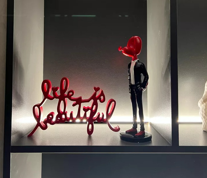 Tall Balloon Dog Sculpture Statue Figure Art Home Decor Gentleman Balloon Dog