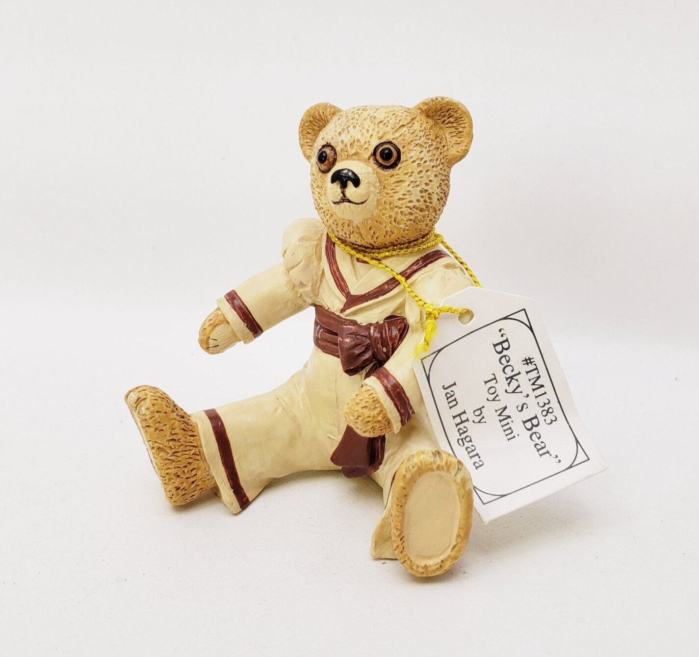 B & J Art Tiny Treasures Becky&rsquo;s Bear Ceramic Figure- Home Decor Boxed