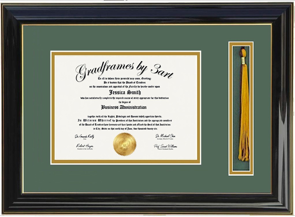 Diploma Frame with Tassel Holder 8×6,8×10,8.5×11,10×13,11×14,10×12,9×12 RC Black