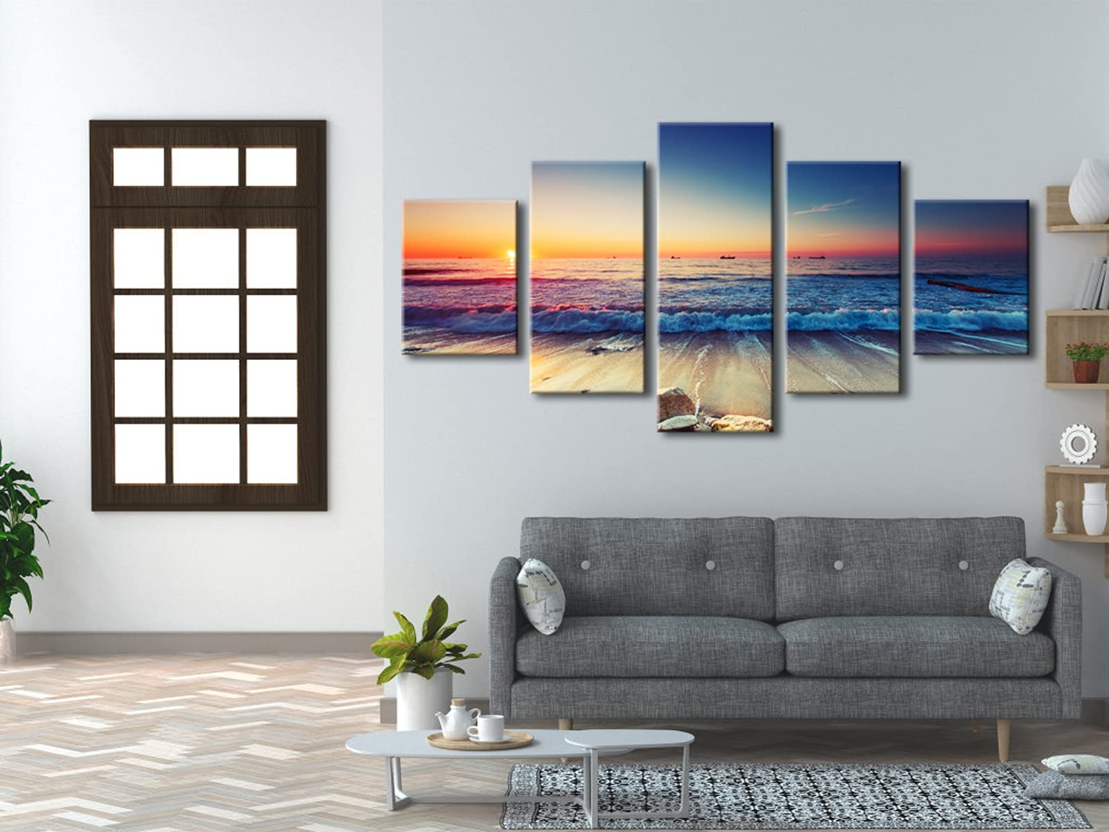 Large Modern Seascape Canvas Prints 12×16 12×24 12×32 – Wall Art for Living Room