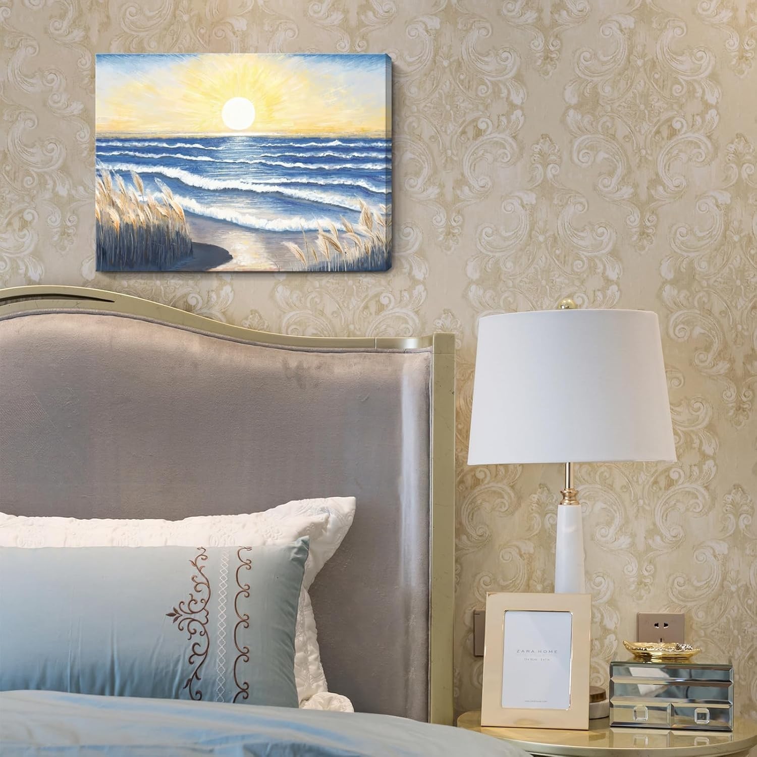 Vivid Ocean Waves Seascape Artwork – 12×16 Waterproof Canvas for Living Room
