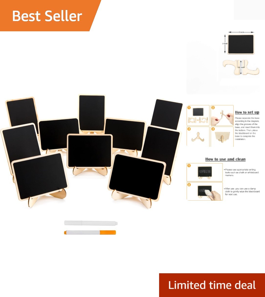 Small Rectangle Chalkboards – 4&Prime; x 3&Prime; Mini Signs for Parties & Decorations