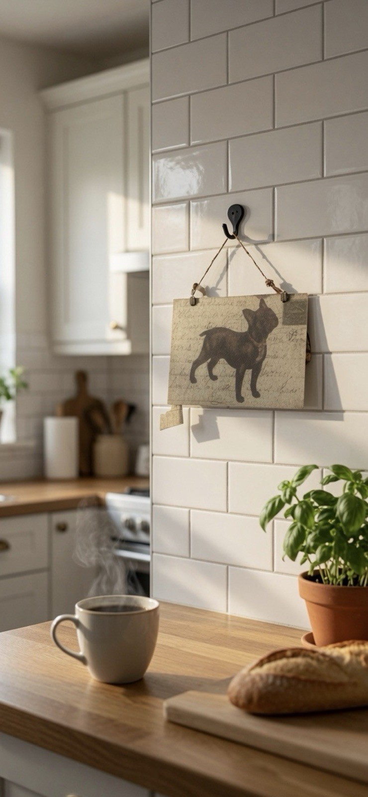 Hanging Picture Hardenbrook Metal Post Card French Bulldog Gift Painting