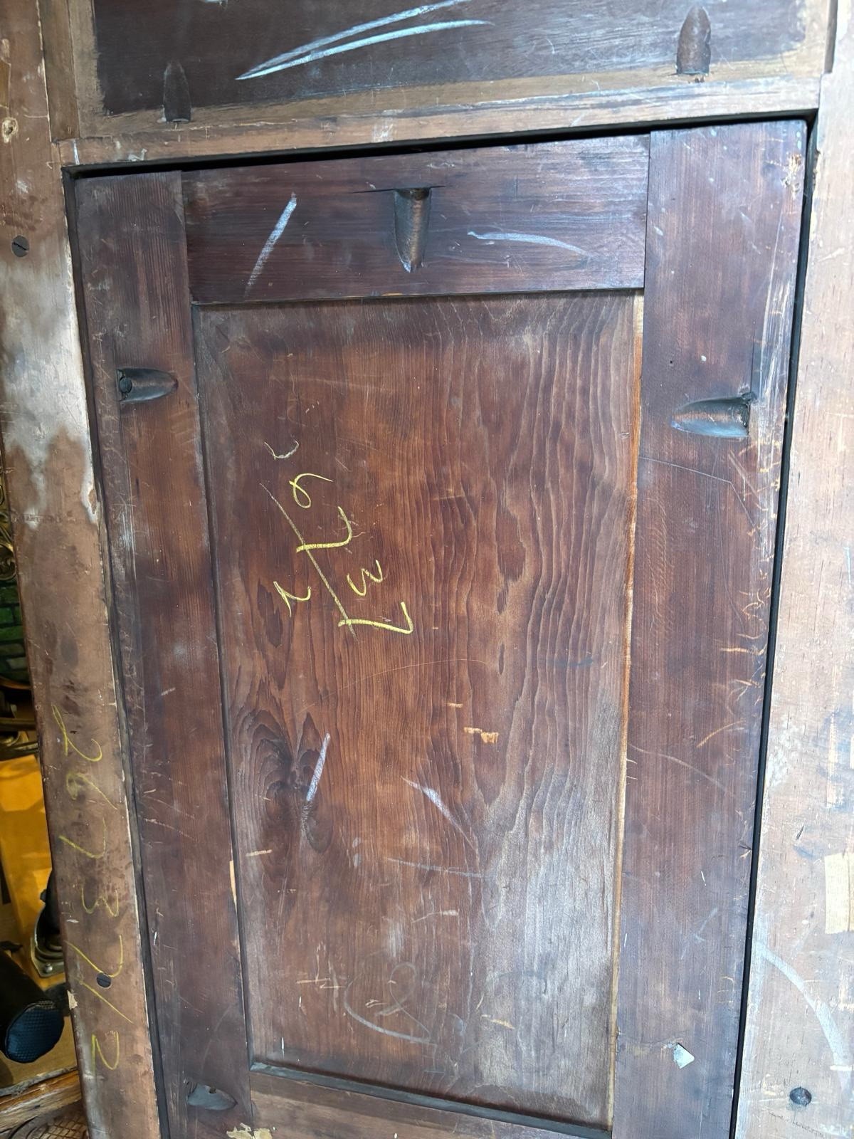 Pair 7ft Renaissance Revival Hall Mirrors with Burlwood