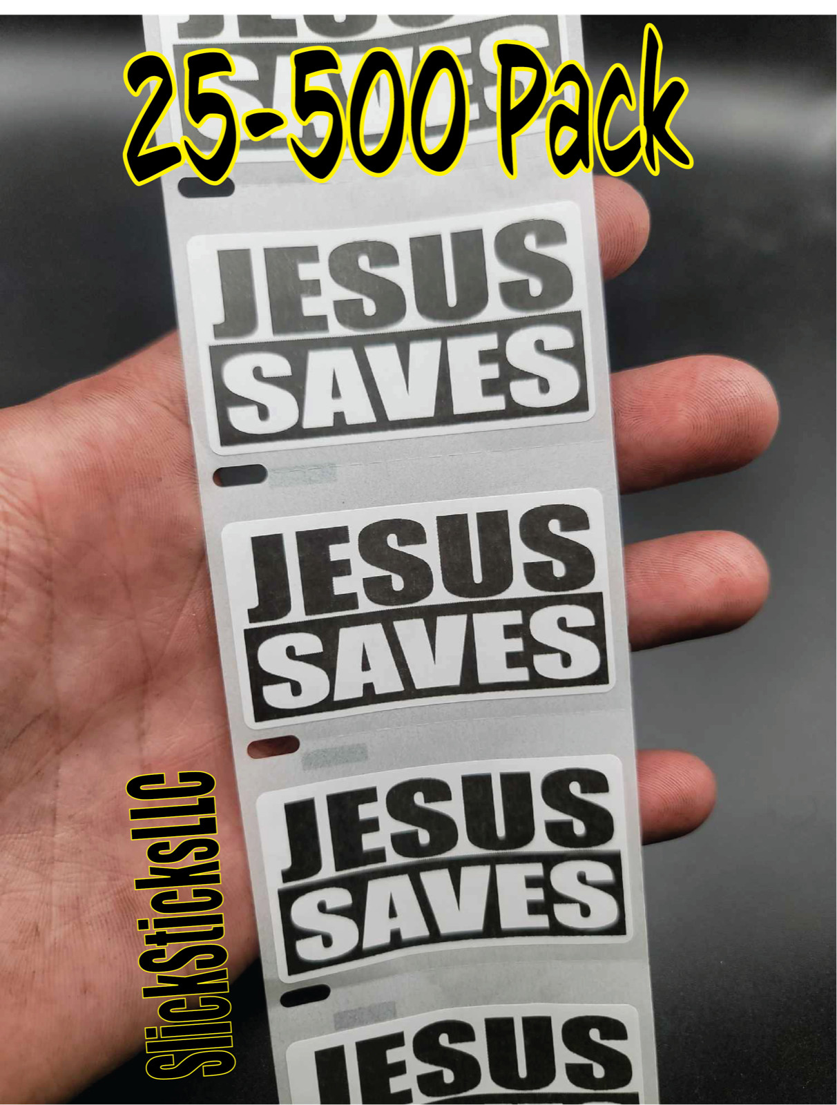 « JESUS SAVES » Stickers 25-500 Pack decal labels sticker god bulk religious lord
