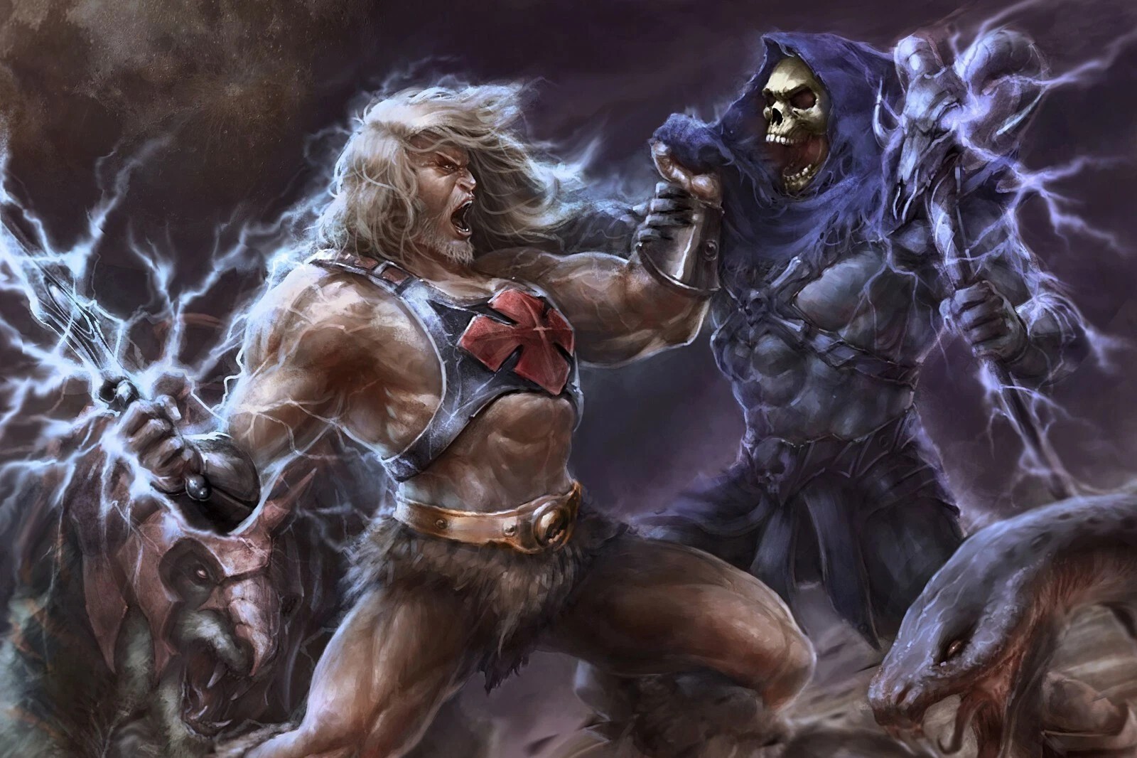 Masters of The Universe He-man vs Skeletor Poster print 11&Prime;x17&Prime; home decor