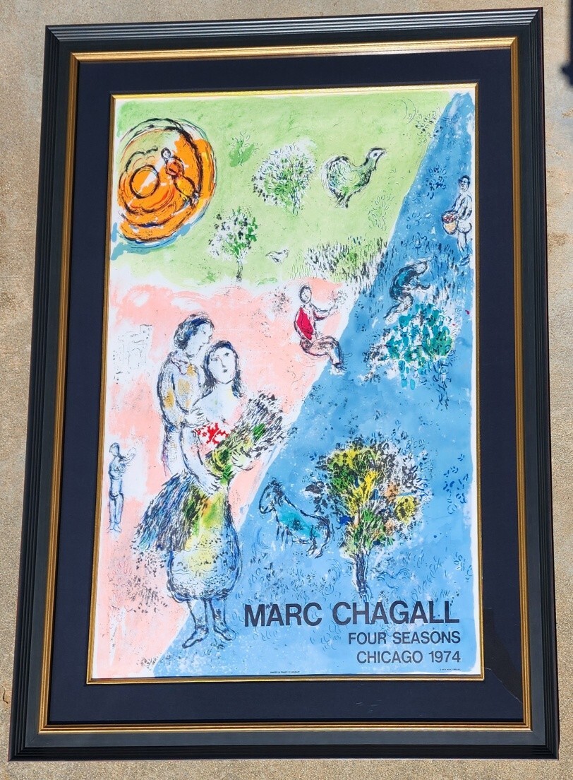 MARC CHAGALL Lithograph 1974 « The Four Seasons »