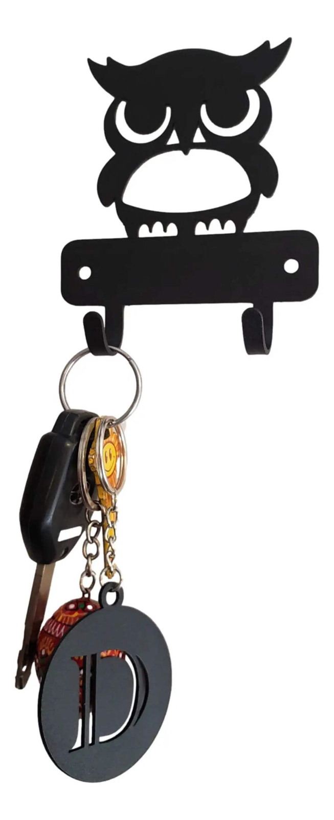Owl Mini Key Rack with 2 hooks 3.5 inch -Made in USA