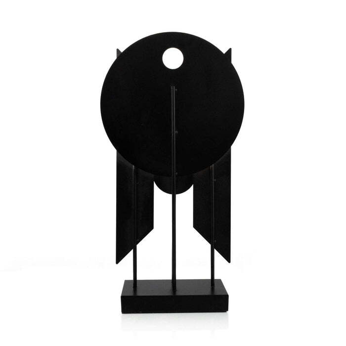 Abstract Gold Gray & Black Decorative Sculpture in Matte Finish