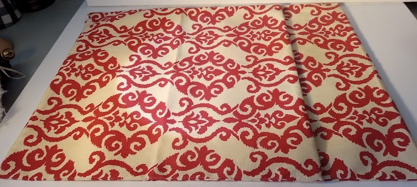 Set of 2 Artisan Pillows Covers Made in USA Christmas Red Geometric 17 x 17-in